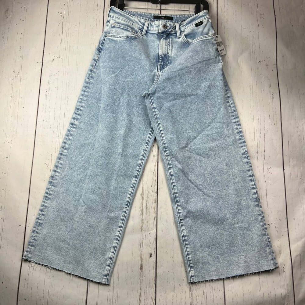 Mavi 27x25 High Rise Wide Leg Denim Jeans Pants Women New